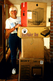 me and the boxes of Mac parts!